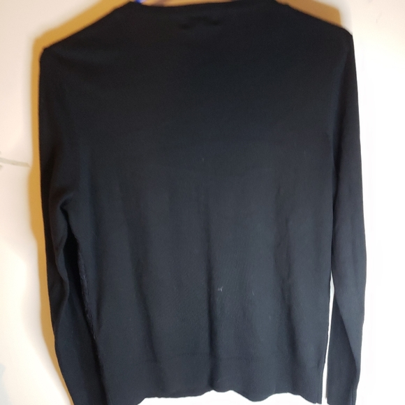 Merona black with lace overly button down cardigan size large - Picture 6 of 6